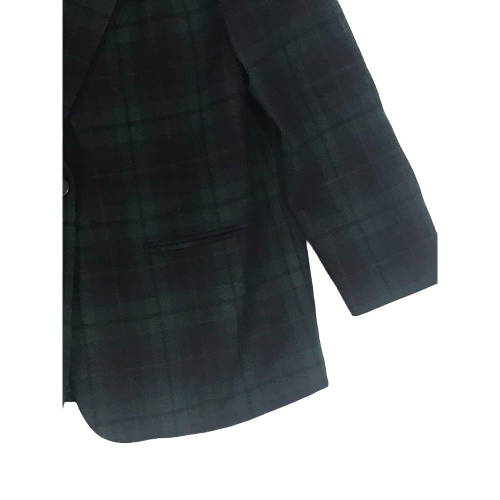 Royal Studio Womens Vintage Green‎ Black Plaid Blazer, Jacket, sz 14, 44 bust - Picture 3 of 8